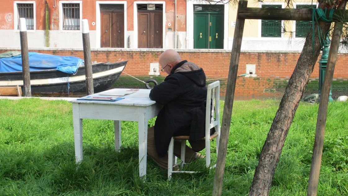 virginialopez_campo san trovaso_il tavolo_l'incontro_venezia_2013